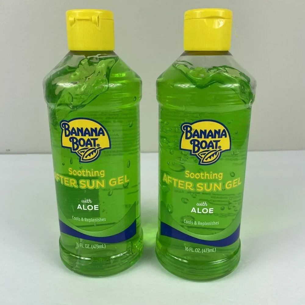 BANANA BOAT 16 oz 2 pc Soothing After Sun Gel Aloe Summer Skin Care Beach - Picture 1 of 4